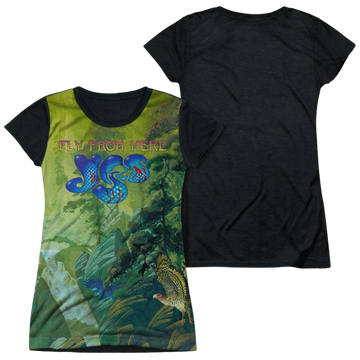 Yes Fly From Here juniors black back t-shirt