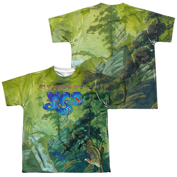 Yes Fly From Here youth all-over print t-shirt for ages 8 to 12