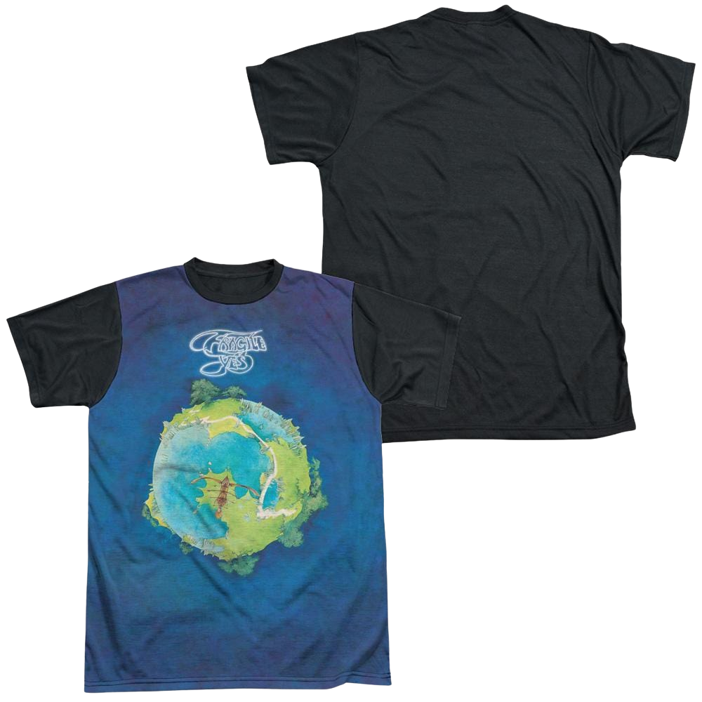 Yes Fragile Men's Black Back T-Shirt Men's Black Back T-Shirt Yes