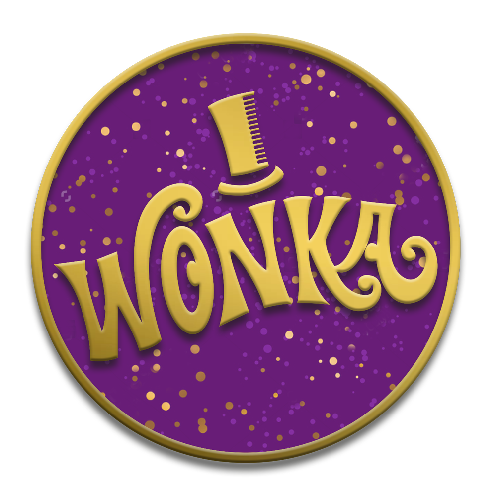 Willy Wonka and the Chocolate Factory logo.