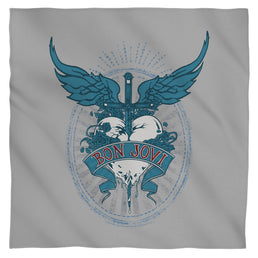 Bon Jovi Winged Heart - Bandana Bandanas Bon Jovi   