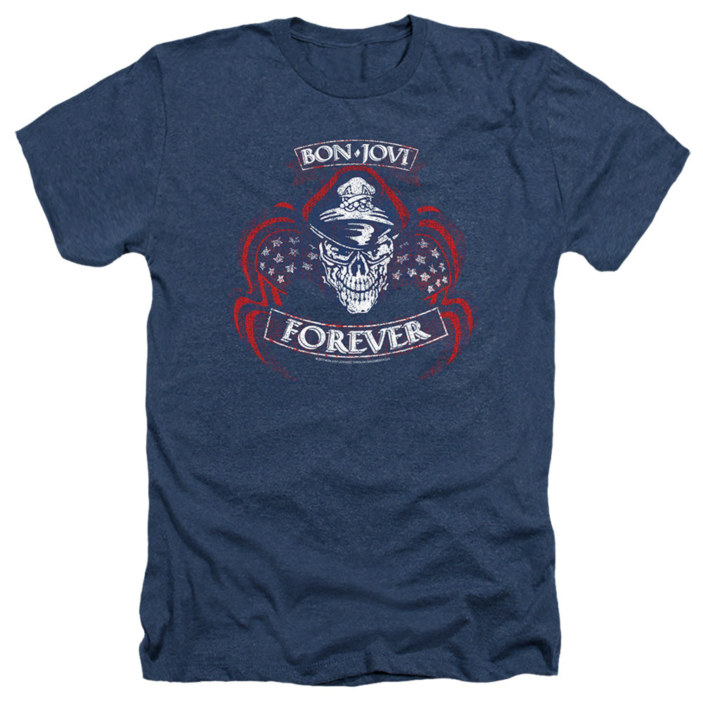 Bon Jovi Forever Skull - Men's Heather T-Shirt Men's Heather T-Shirt Bon Jovi   