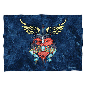Bon Jovi Weathered Denim (Front/Back Print) pillow case