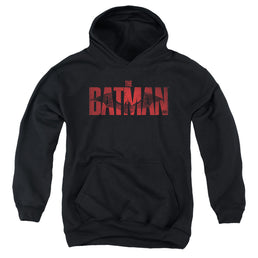 The Batman (2022) Crimson Drawn Bat Logo - Youth Hoodie Youth Hoodie (Ages 8-12) Batman   