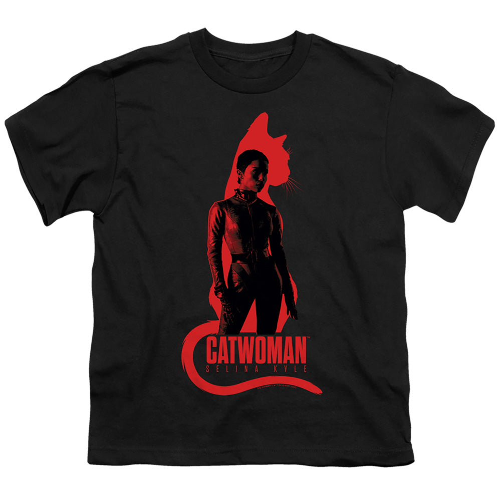 The Batman (2022) Selina Kyle Cat Silhouette - Youth T-Shirt Youth T-Shirt (Ages 8-12) Batman   