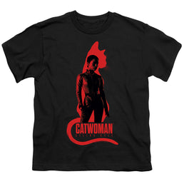 The Batman (2022) Selina Kyle Cat Silhouette - Youth T-Shirt Youth T-Shirt (Ages 8-12) Batman   