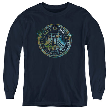 The Batman (2022) City Of Gotham - Youth Long Sleeve T-Shirt Youth Long Sleeve T-Shirt Batman   
