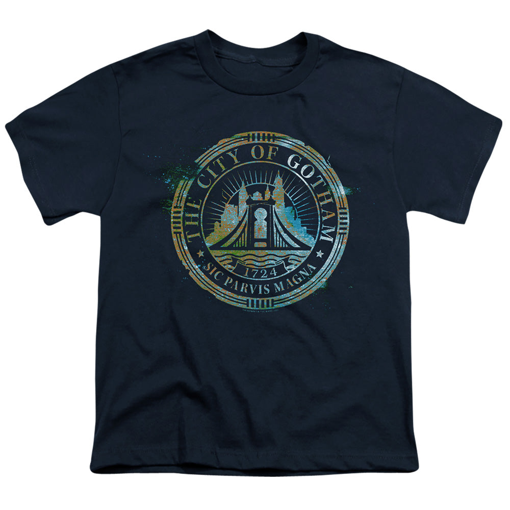 The Batman (2022) City Of Gotham - Youth T-Shirt Youth T-Shirt (Ages 8-12) Batman   