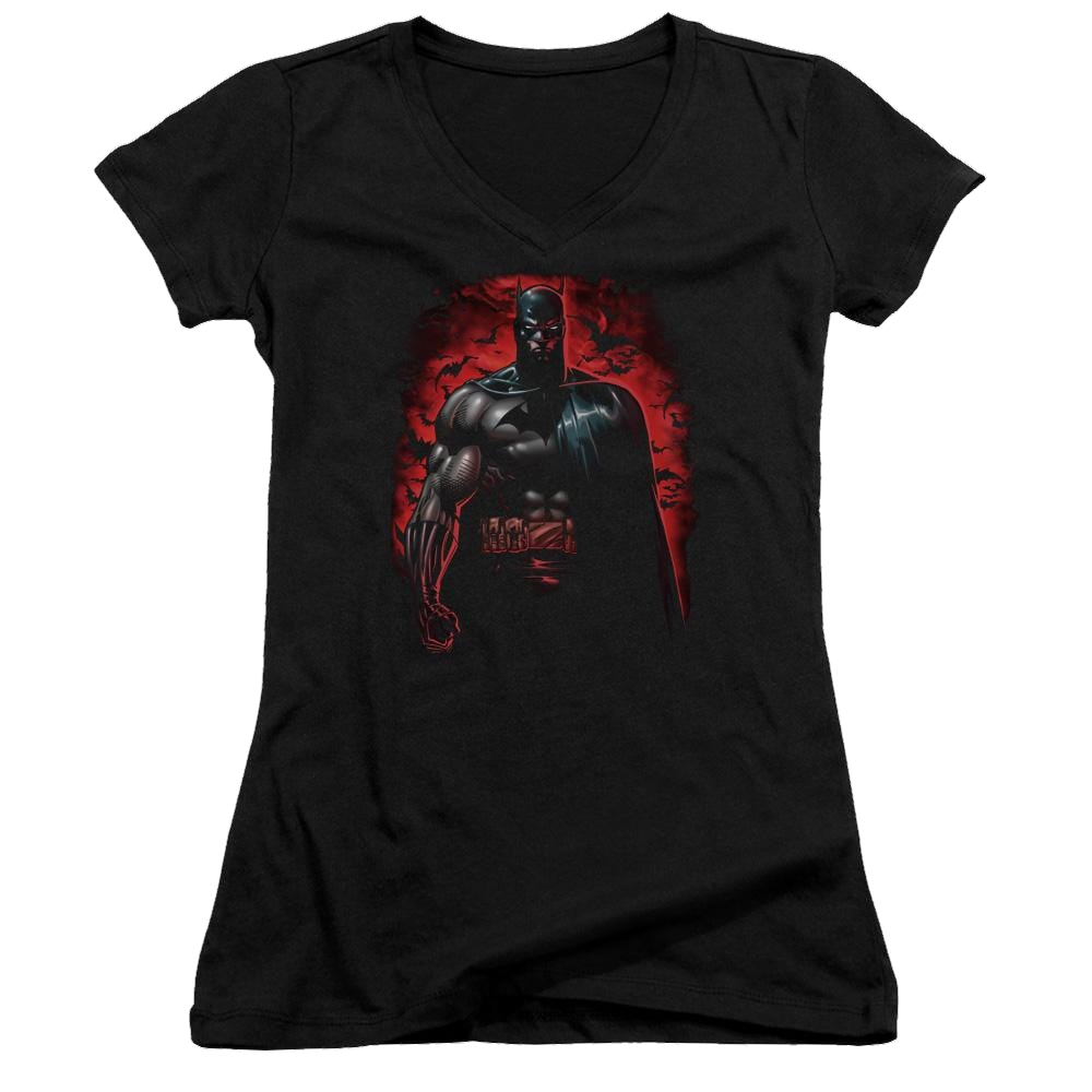 Batman Red Knight - Juniors V-Neck T-Shirt Juniors V-Neck T-Shirt Batman   