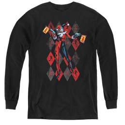 Harley Quinn Pow Pow - Youth Long Sleeve T-Shirt Youth Long Sleeve T-Shirt Harley Quinn   