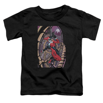 Black toddler t-shirt with Harley Quinn Harley First graphic