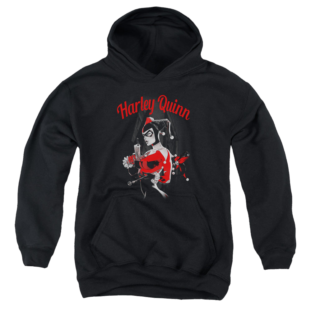 Harley Quinn Spring Gun - Youth Hoodie Youth Hoodie (Ages 8-12) Harley Quinn   