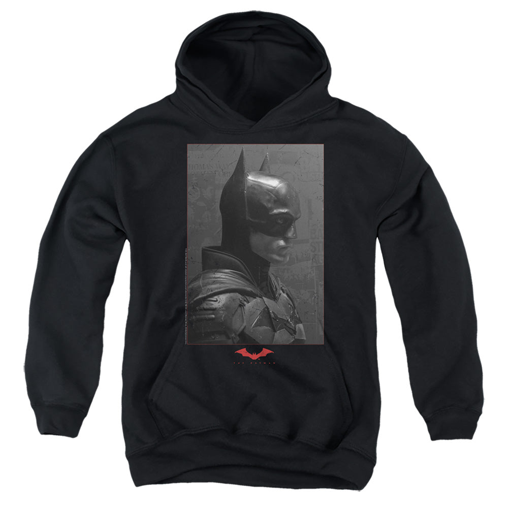 The Batman (2022) Worn Portrait - Youth Hoodie Youth Hoodie (Ages 8-12) Batman   