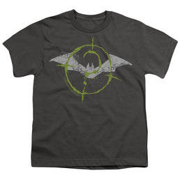 The Batman (2022) Scribbles Bat Logo - Youth T-Shirt Youth T-Shirt (Ages 8-12) Batman   