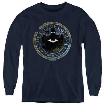 The Batman (2022) Gotham Seal - Youth Long Sleeve T-Shirt Youth Long Sleeve T-Shirt Batman   