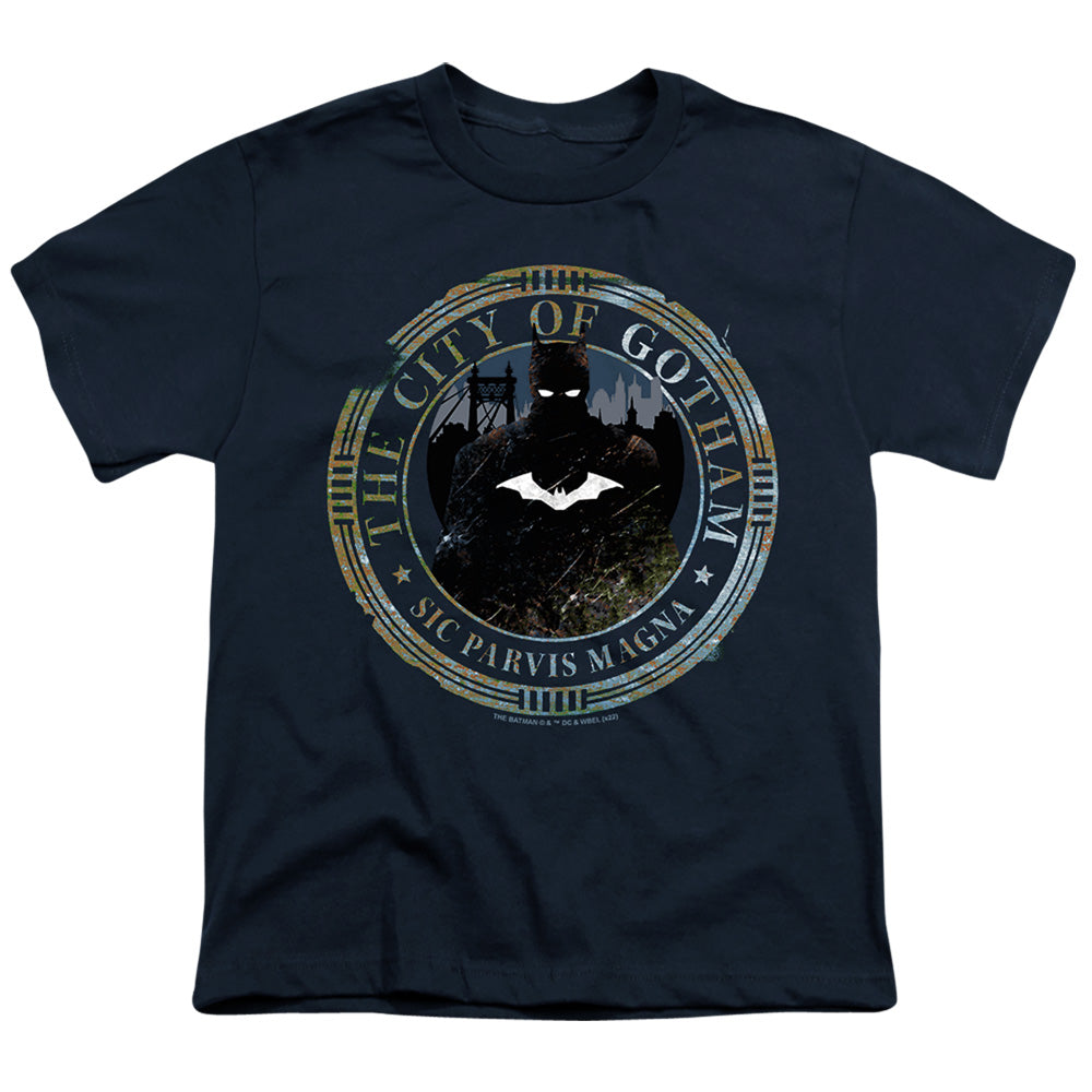 The Batman (2022) Gotham Seal - Youth T-Shirt Youth T-Shirt (Ages 8-12) Batman   