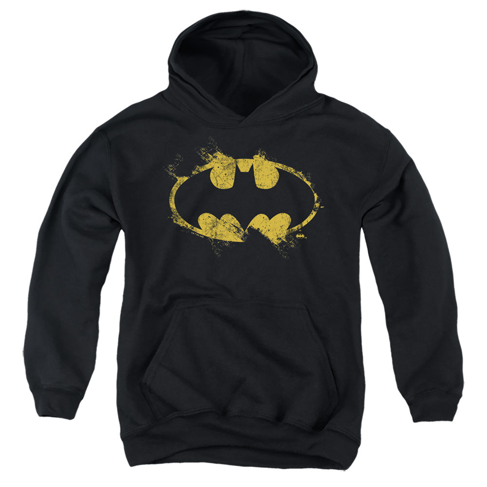 The Batman (2022) Paint Roller Logo - Youth Hoodie Youth Hoodie (Ages 8-12) Batman   