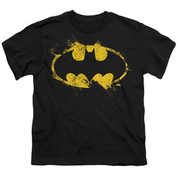 The Batman (2022) Paint Roller Logo - Youth T-Shirt Youth T-Shirt (Ages 8-12) Batman   