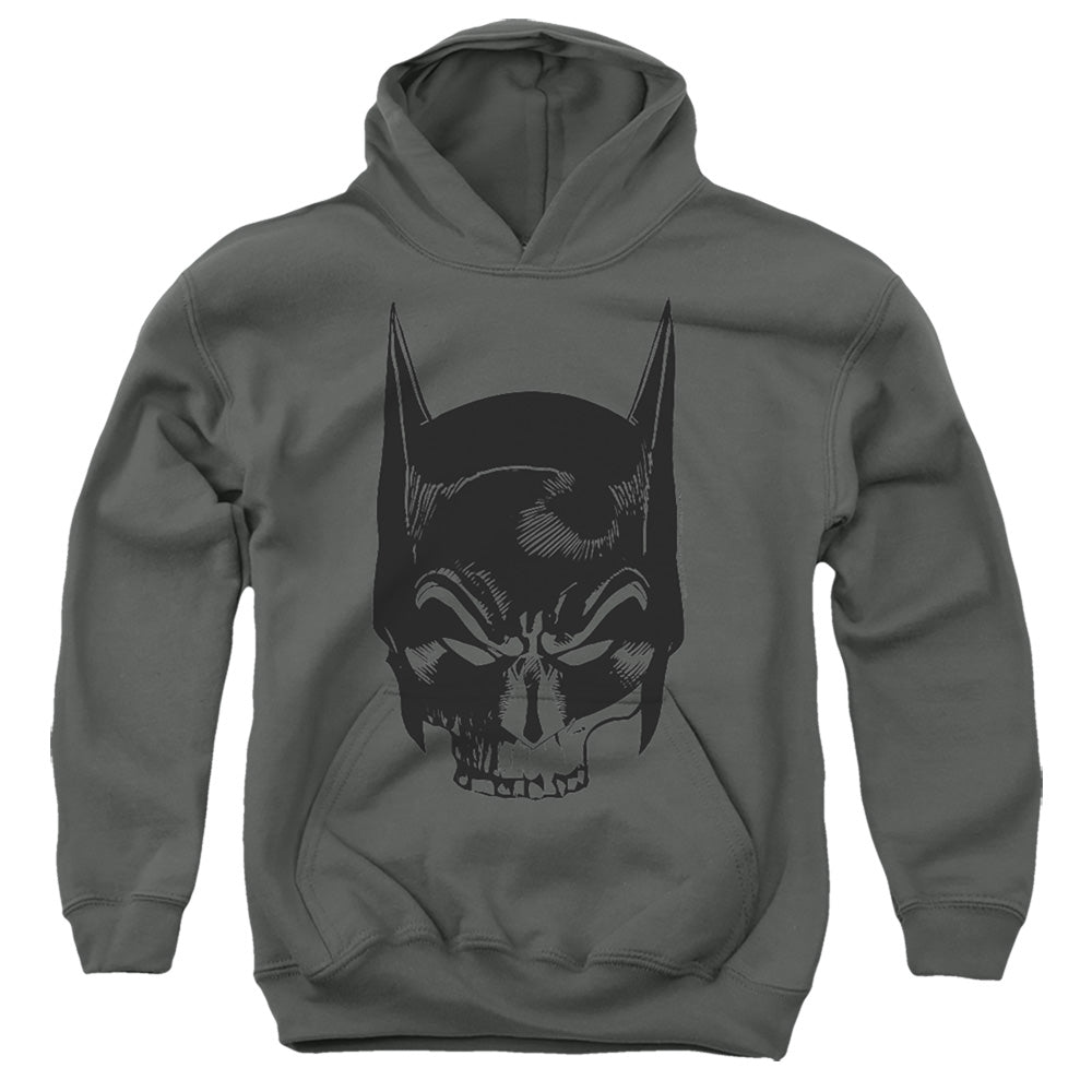 The Batman (2022) Skull On Gray - Youth Hoodie Youth Hoodie (Ages 8-12) Batman   