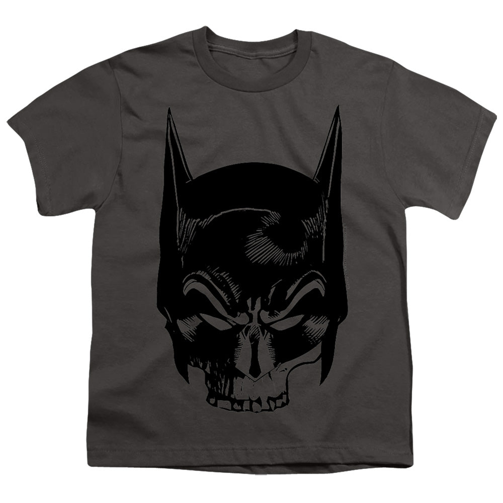 The Batman (2022) Skull On Gray - Youth T-Shirt Youth T-Shirt (Ages 8-12) Batman   