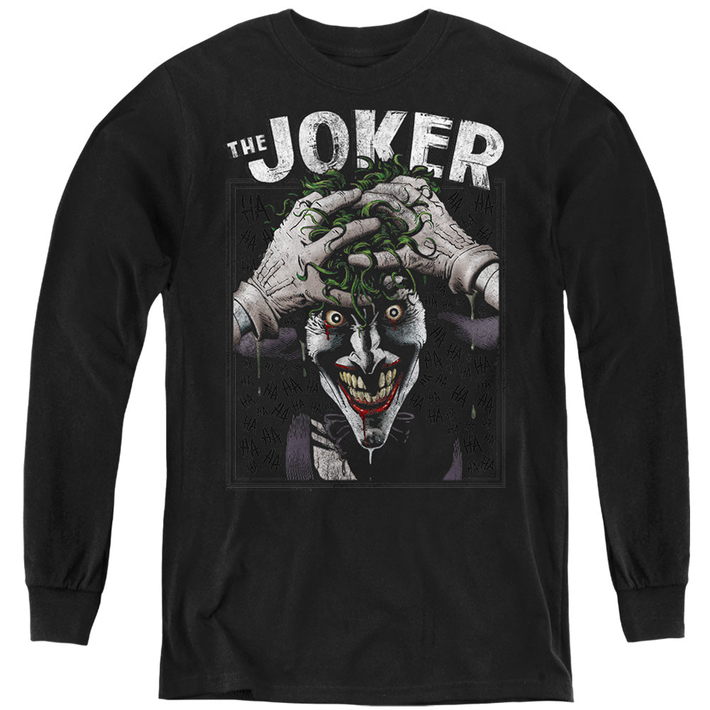 The Batman (2022) Crazed Joker - Youth Long Sleeve T-Shirt Youth Long Sleeve T-Shirt Batman   