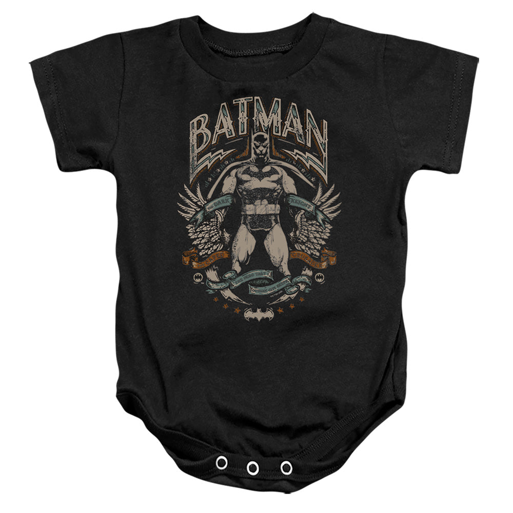 The Batman (2022) Gotham Hero On Black - Baby Bodysuit Baby Bodysuit Batman   