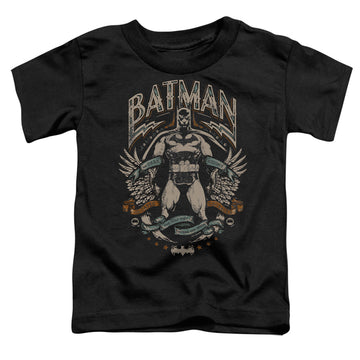 The Batman (2022) Gotham Hero On Black - Toddler T-Shirt Toddler T-Shirt Batman   