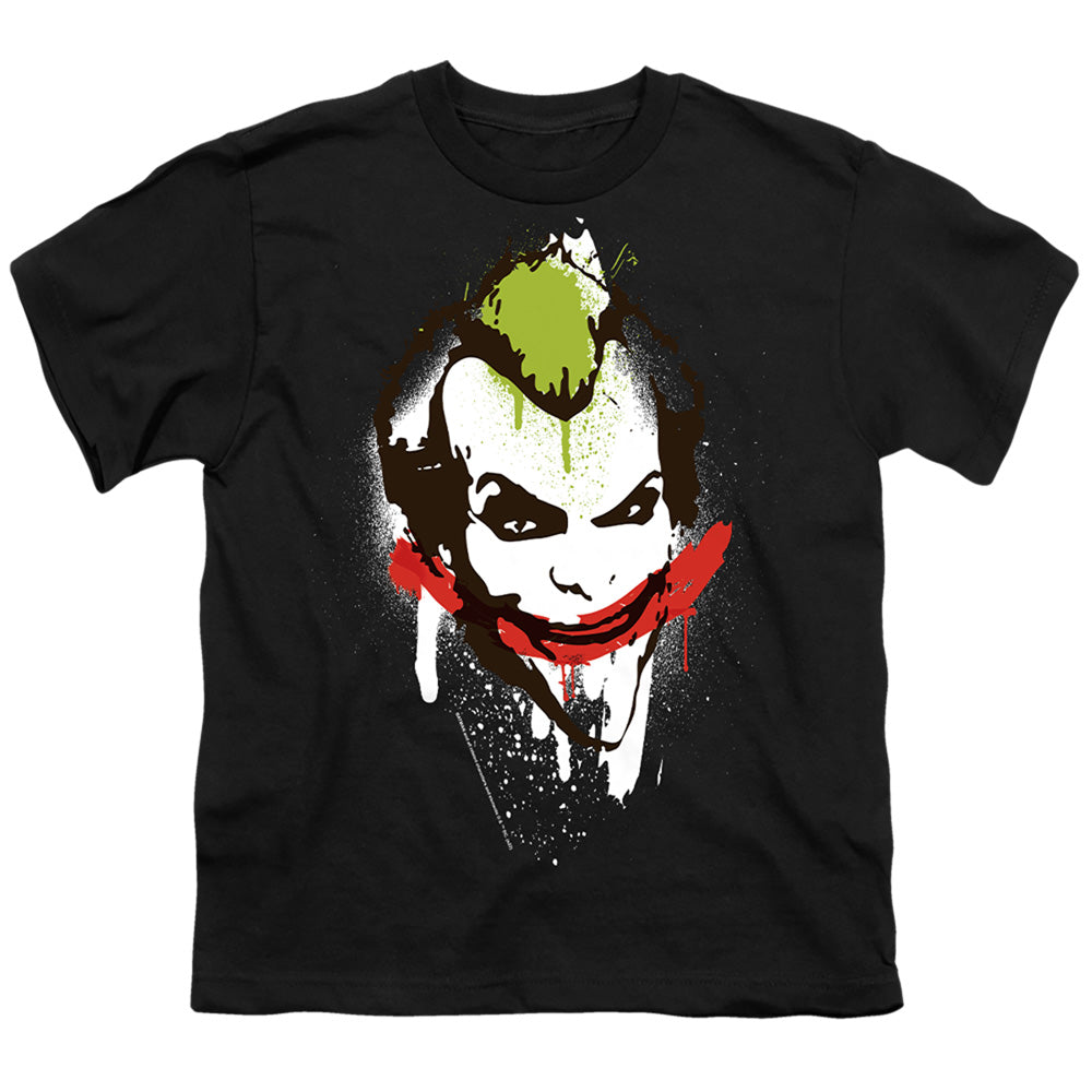 The Batman (2022) Joker Big Face - Youth T-Shirt Youth T-Shirt (Ages 8-12) Batman   