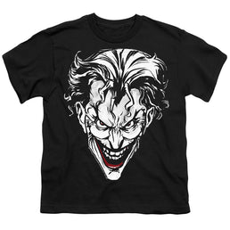 The Batman (2022) Joker Red On Black - Youth T-Shirt Youth T-Shirt (Ages 8-12) Batman   