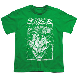 The Batman (2022) Joker Storm On Green - Youth T-Shirt Youth T-Shirt (Ages 8-12) Batman   