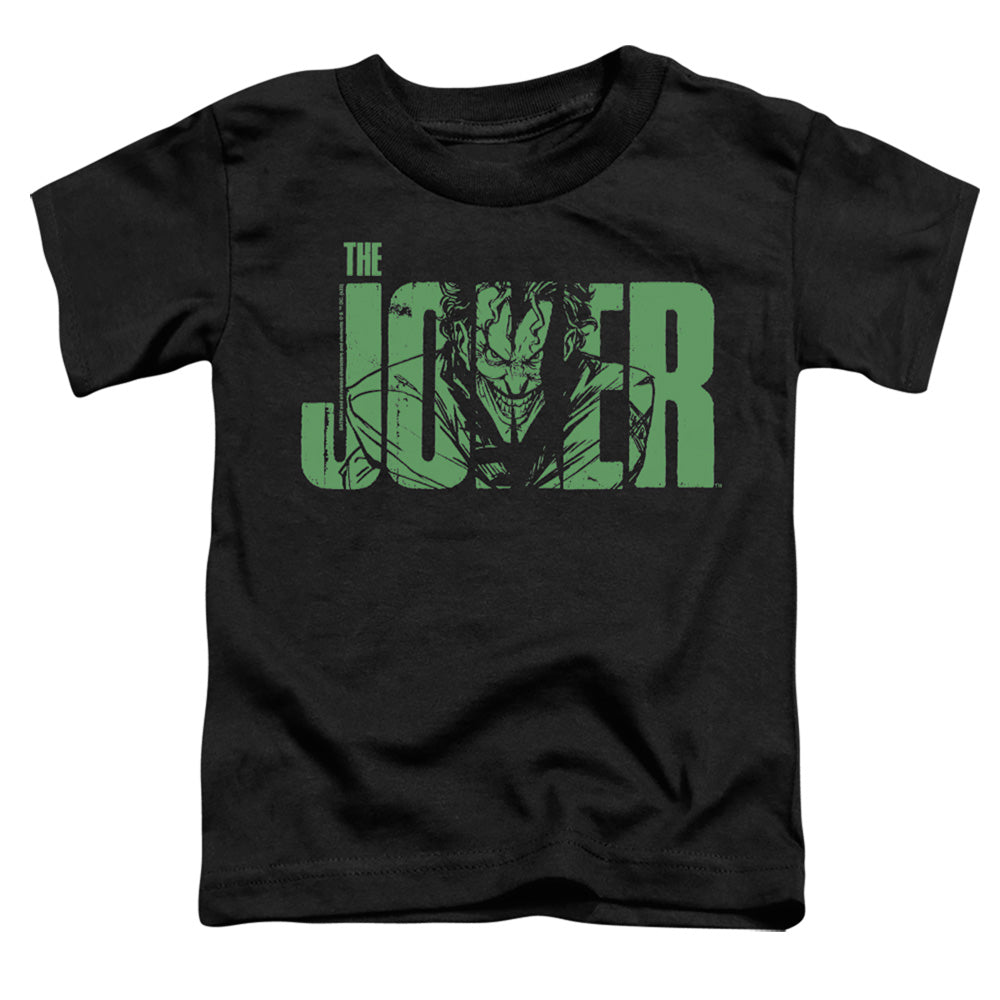 The Batman (2022) Joker Text On Black - Toddler T-Shirt Toddler T-Shirt Batman   