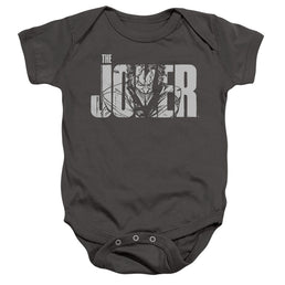 The Batman (2022) Joker Text On Gray - Baby Bodysuit Baby Bodysuit Batman   