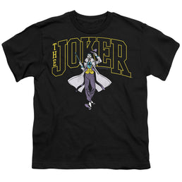 The Batman (2022) Joker Varsity On Black - Youth T-Shirt Youth T-Shirt (Ages 8-12) Batman   