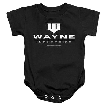 Black baby bodysuit with The Batman (2022) Wayne Logo On Black graphic