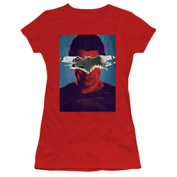 Batman v Superman Superman Poster - Juniors T-Shirt Juniors T-Shirt Batman   