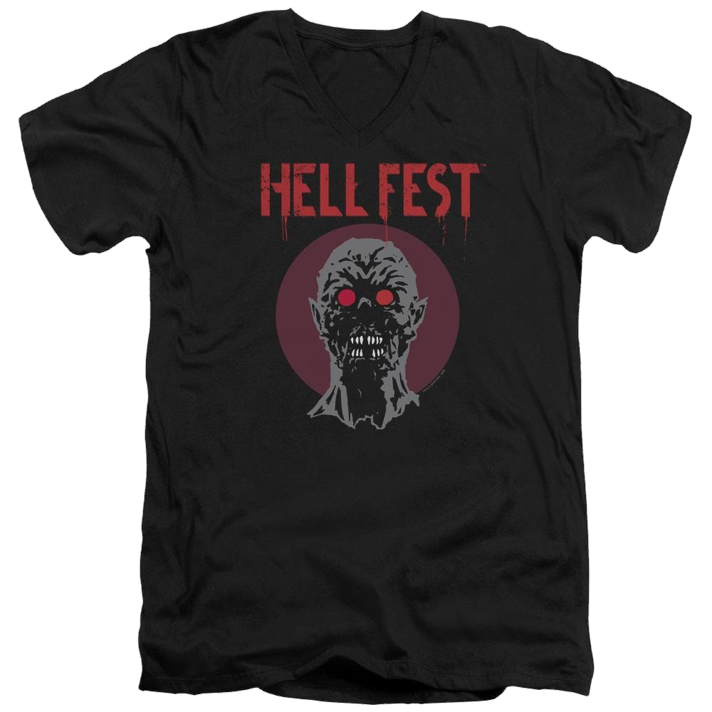 Hell Fest Logo - Men's V-Neck T-Shirt Men's V-Neck T-Shirt Hell Fest   