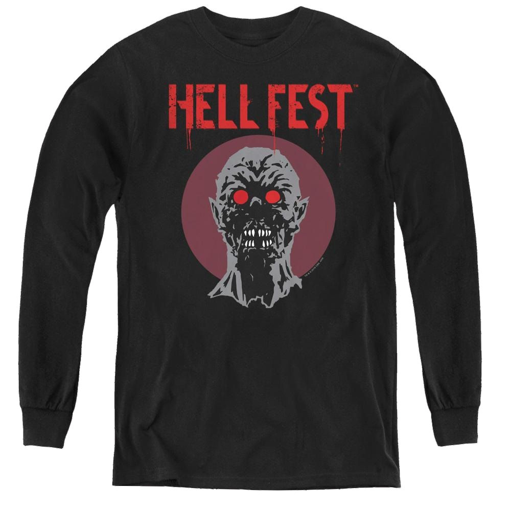 Hell Fest Logo - Youth Long Sleeve T-Shirt Youth Long Sleeve T-Shirt Hell Fest   