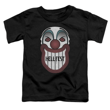 Black toddler t-shirt with Hell Fest Facade graphic