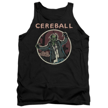 Black men's tank with Hell Fest Cereball graphic