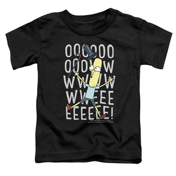 Black toddler t-shirt with Rick and Morty Oowweeeee graphic