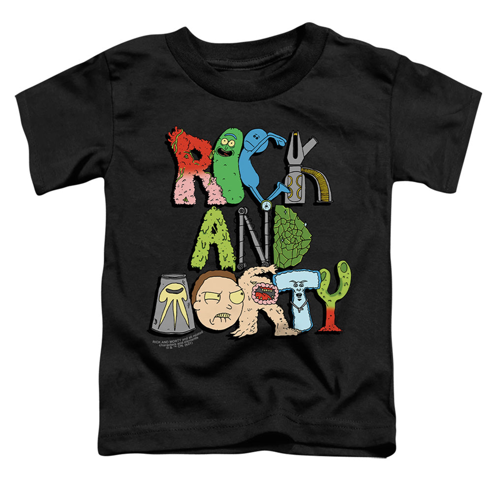 Rick and Morty Illustrated Logo - Toddler T-Shirt Toddler T-Shirt Rick and Morty   