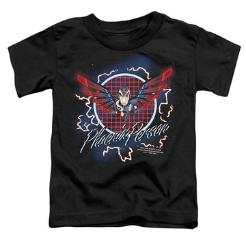 Black toddler t-shirt with Rick and Morty Phoenix Person graphic