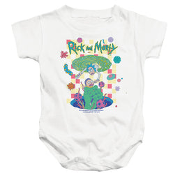 Rick and Morty Falling Portals - Baby Bodysuit Baby Bodysuit Rick and Morty   