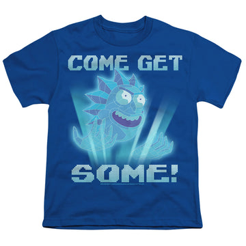 Royal youth t-shirt for ages 8 to 12 with Rick and Morty Come Get Some graphic