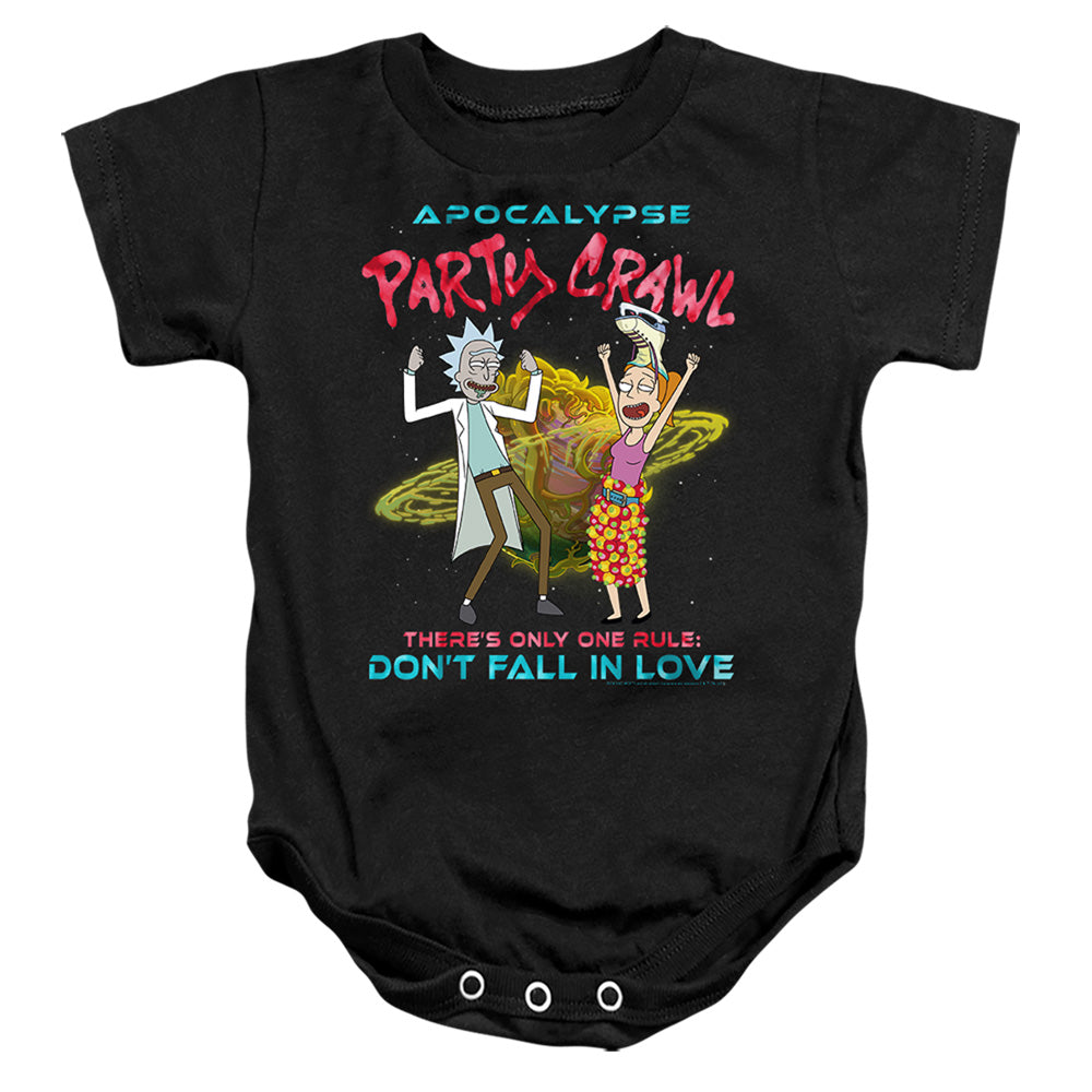 Rick and Morty Apocalypse Party Crawl - Baby Bodysuit Baby Bodysuit Rick and Morty   