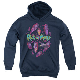 Rick and Morty Death Crystal Futures - Youth Hoodie Youth Hoodie (Ages 8-12) Rick and Morty   