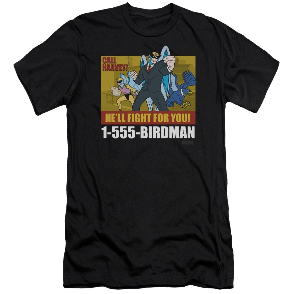 Harvey Birdman Birdman Ad - Men's Premium Slim Fit T-Shirt Men's Premium Slim Fit T-Shirt Harvey Birdman   