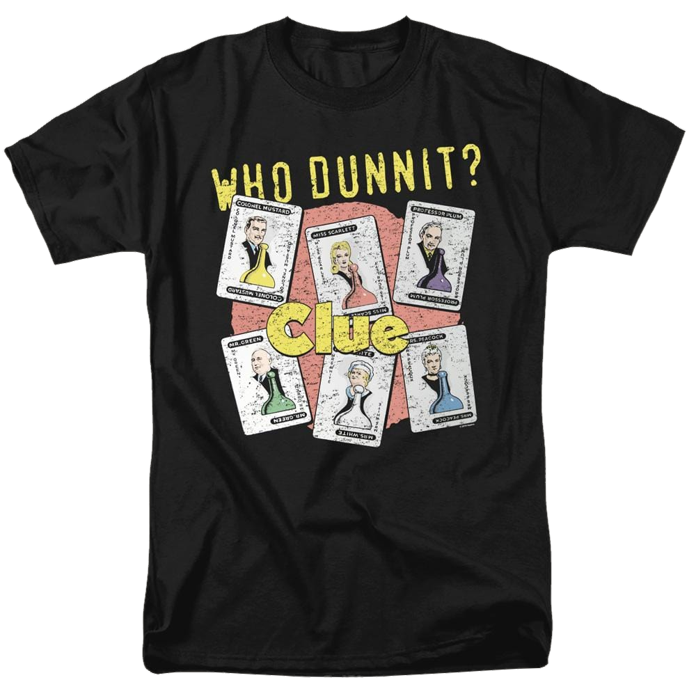 Hasbro Gaming Clue Who Dunnit - Men's Regular Fit T-Shirt Men's Regular Fit T-Shirt Clue   