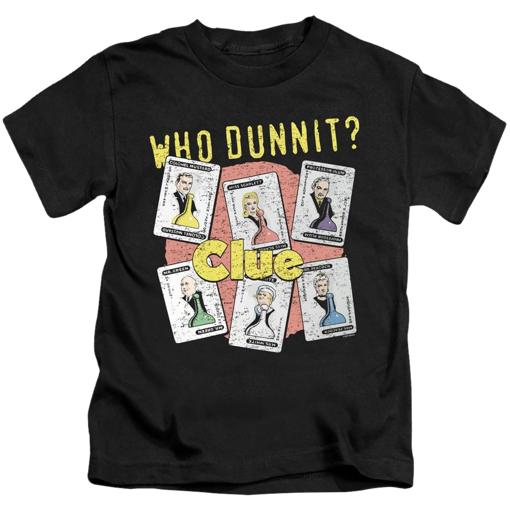 Hasbro Gaming Clue Who Dunnit - Kid's T-Shirt Kid's T-Shirt (Ages 4-7) Clue   