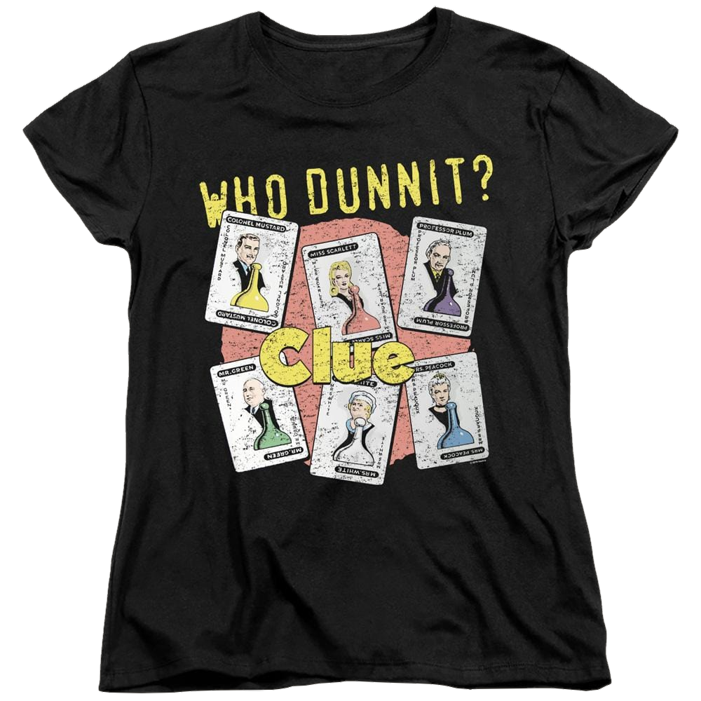Hasbro Gaming Clue Who Dunnit - Women's T-Shirt Women's T-Shirt Clue   